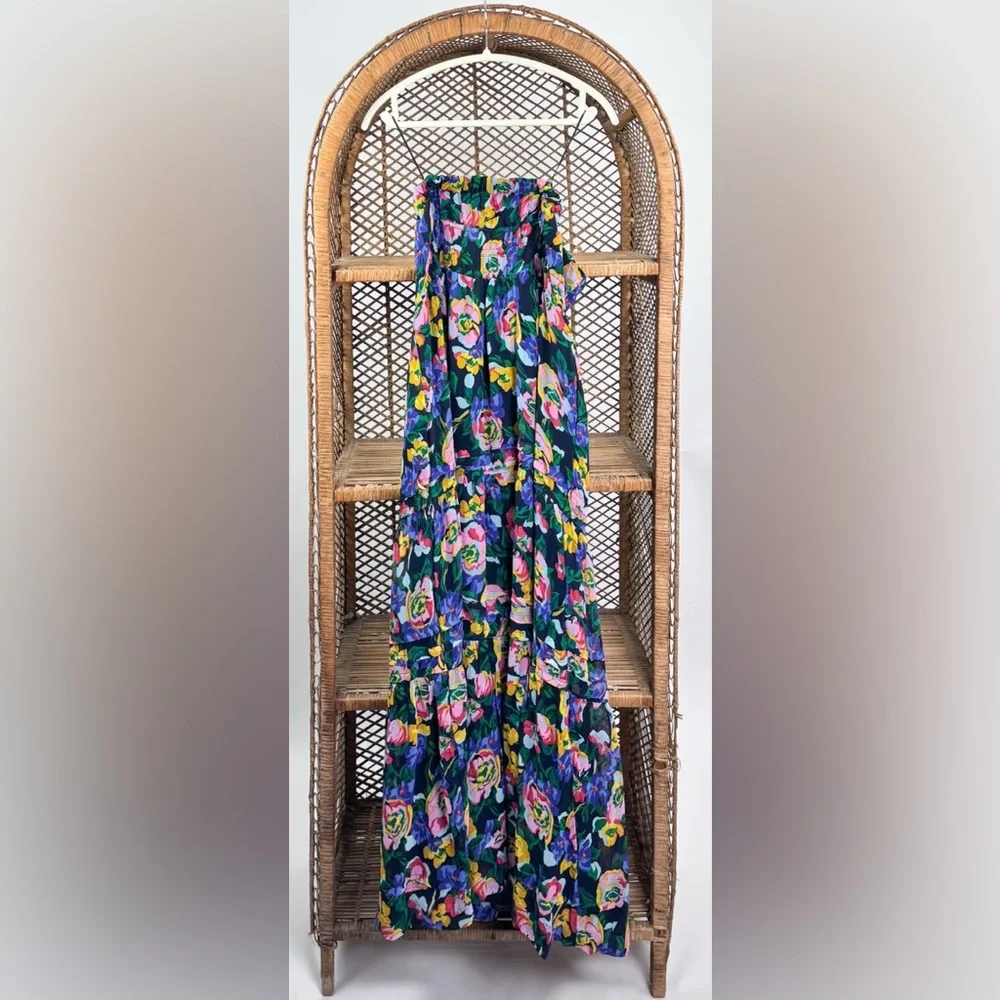Anthropologie The Somerset Strapless Maxi Dress Blue Floral S NWT - Picture 5 of 6